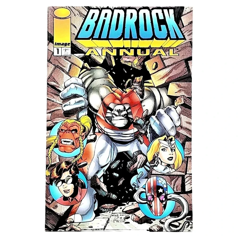 Image Comics Badrock Annual 1 1995 Youngblood Art Adams Cover Vintage Comic Book